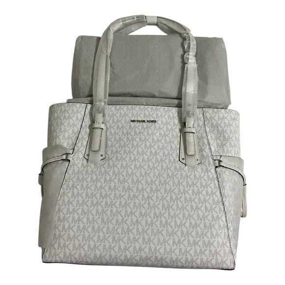 Michael Kors Voyager White Monogram Signature Tote Bag New NWT - Picture 1 of 8